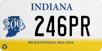 IN license plate 246PR