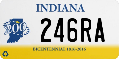 IN license plate 246RA