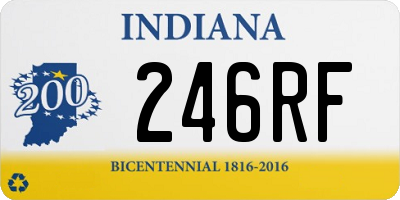 IN license plate 246RF