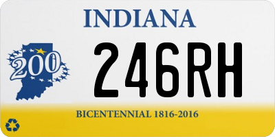 IN license plate 246RH