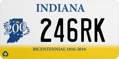 IN license plate 246RK