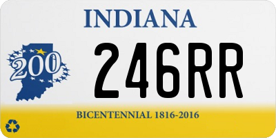 IN license plate 246RR