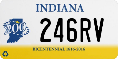 IN license plate 246RV