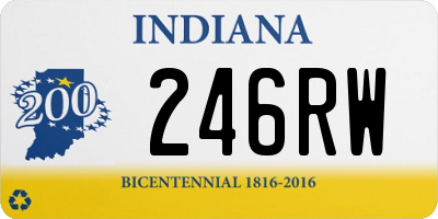 IN license plate 246RW