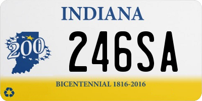 IN license plate 246SA