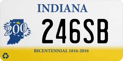 IN license plate 246SB