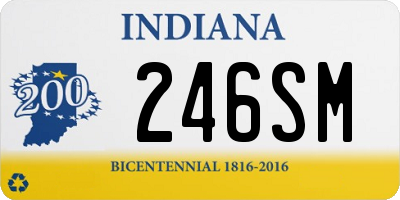 IN license plate 246SM