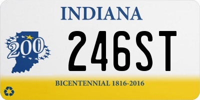 IN license plate 246ST