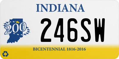 IN license plate 246SW