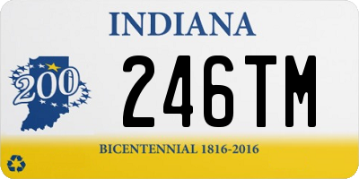 IN license plate 246TM