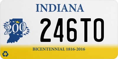 IN license plate 246TO