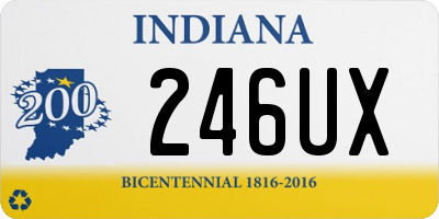 IN license plate 246UX