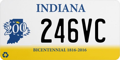 IN license plate 246VC