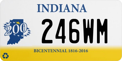 IN license plate 246WM