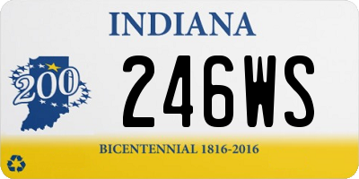 IN license plate 246WS