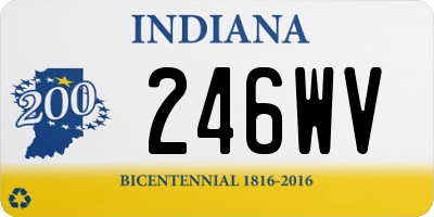 IN license plate 246WV