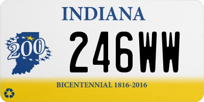 IN license plate 246WW