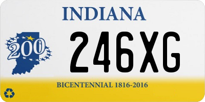 IN license plate 246XG