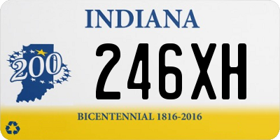 IN license plate 246XH