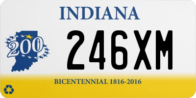 IN license plate 246XM