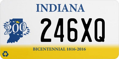 IN license plate 246XQ