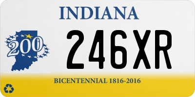 IN license plate 246XR