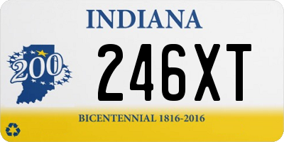 IN license plate 246XT