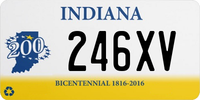 IN license plate 246XV