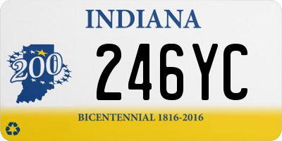 IN license plate 246YC