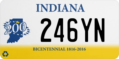 IN license plate 246YN