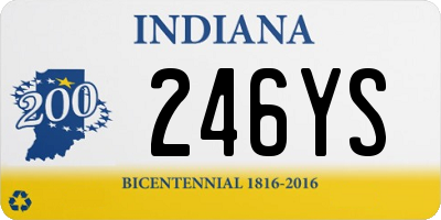 IN license plate 246YS