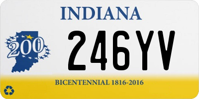 IN license plate 246YV