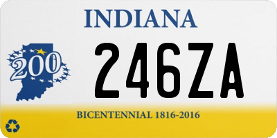 IN license plate 246ZA