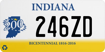 IN license plate 246ZD