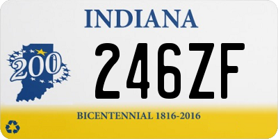 IN license plate 246ZF