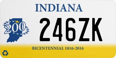 IN license plate 246ZK