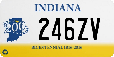 IN license plate 246ZV