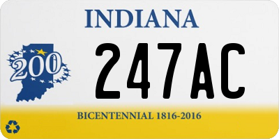 IN license plate 247AC