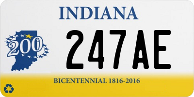 IN license plate 247AE