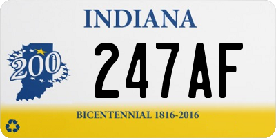 IN license plate 247AF