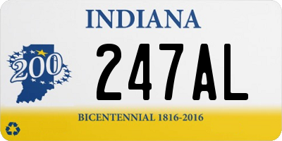 IN license plate 247AL