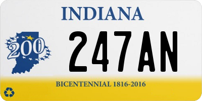 IN license plate 247AN