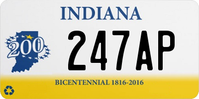 IN license plate 247AP