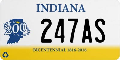 IN license plate 247AS