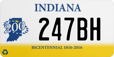 IN license plate 247BH