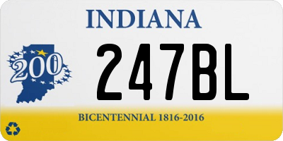 IN license plate 247BL