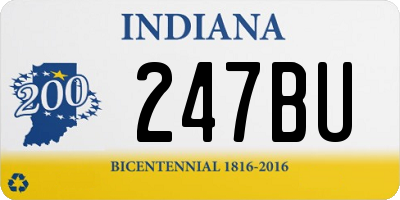 IN license plate 247BU