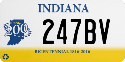 IN license plate 247BV