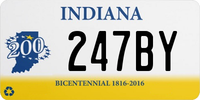 IN license plate 247BY