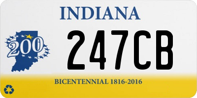 IN license plate 247CB